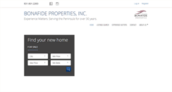 Desktop Screenshot of bonafideproperties.com