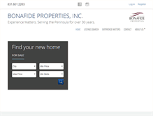 Tablet Screenshot of bonafideproperties.com